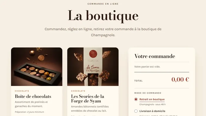 La boutique de Tibochoc, en construction