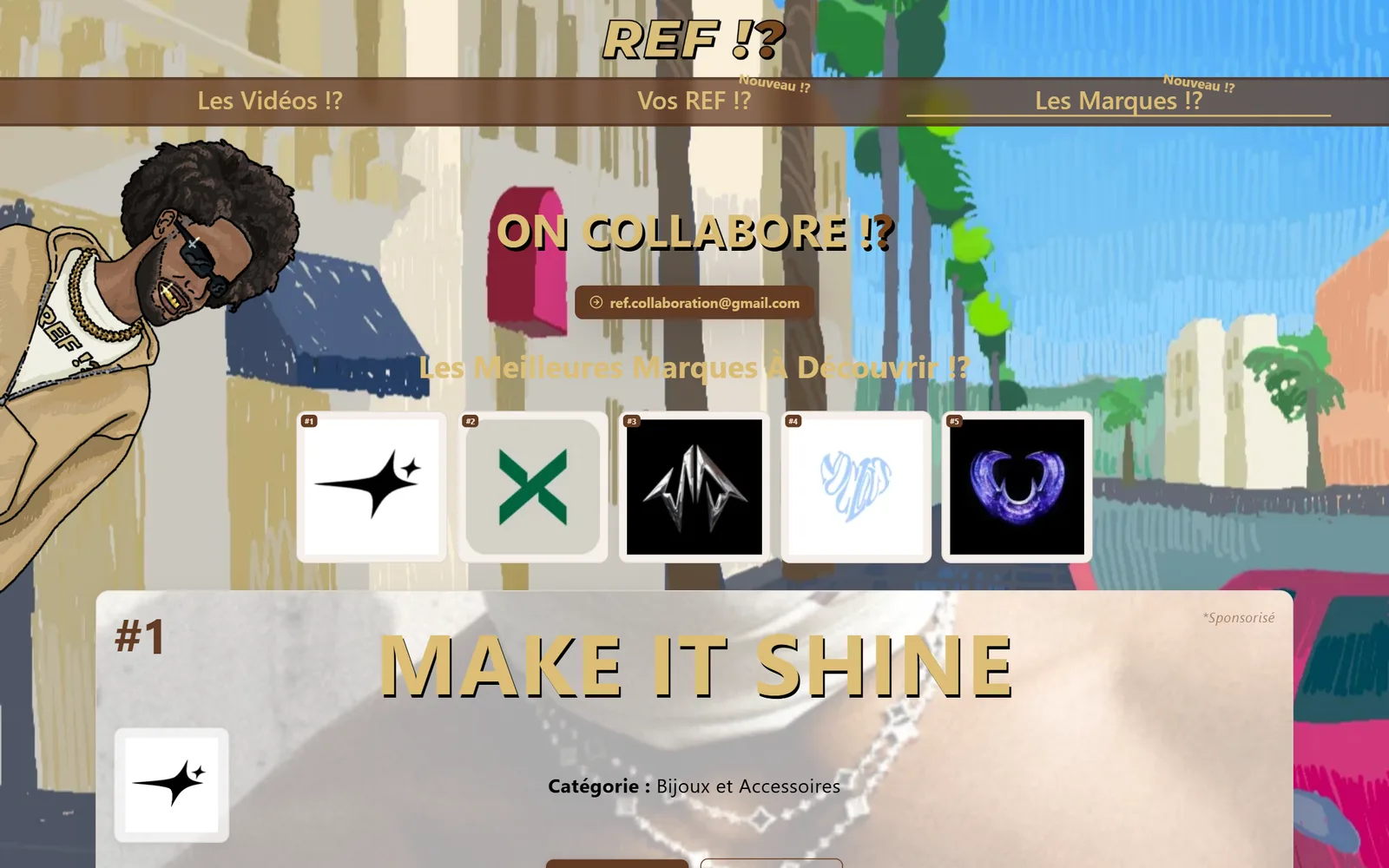 Page d'accueil du site Trouve Ta Ref
